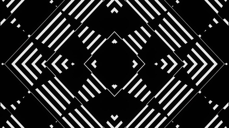 Pulsating black and white abstraction