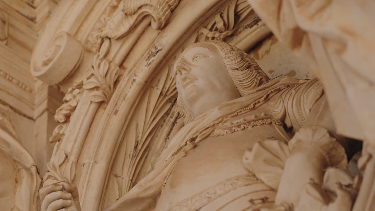 Close-up of an Ornate Stone Statue