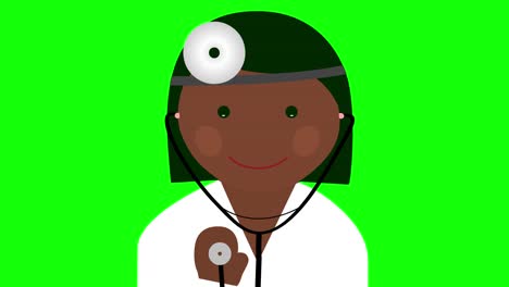 doctor uniform with stethoscope loop animation