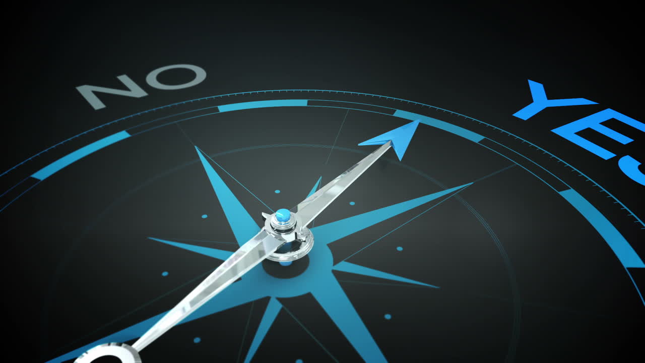 나침반이 가리키고 있습니다.