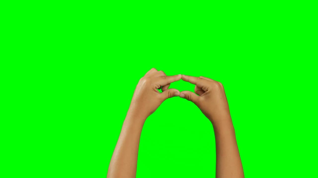 manos fingiendo usar una pantalla invisible