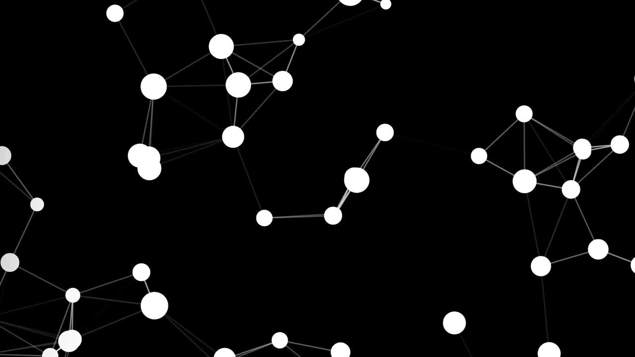 абстрактный темный фон точка круг с подключением для футуристической сети кибер связь концепция с зерно фрактальный шум обработаны