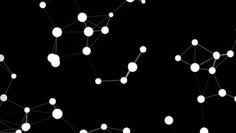 círculo de puntos de fondo oscuro abstracto con conexión para el concepto de conexión cibernética de red futurista con ruido fractal de grano procesado