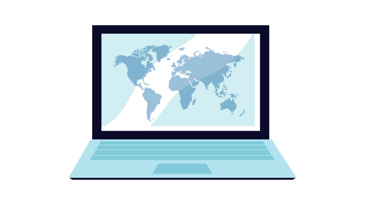 el mundo planeta tierra en el portátil