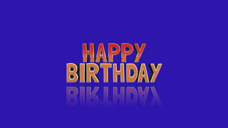 texto de felicitación de cumpleaños de dibujos animados en gradiente de moda azul