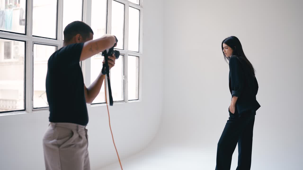 스튜디오에서 패션 포토