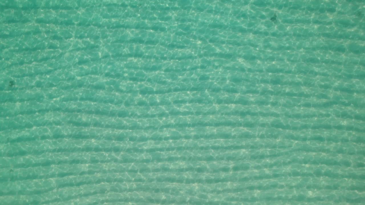 Ariel Shot Of Clear Water Beach Hawaii