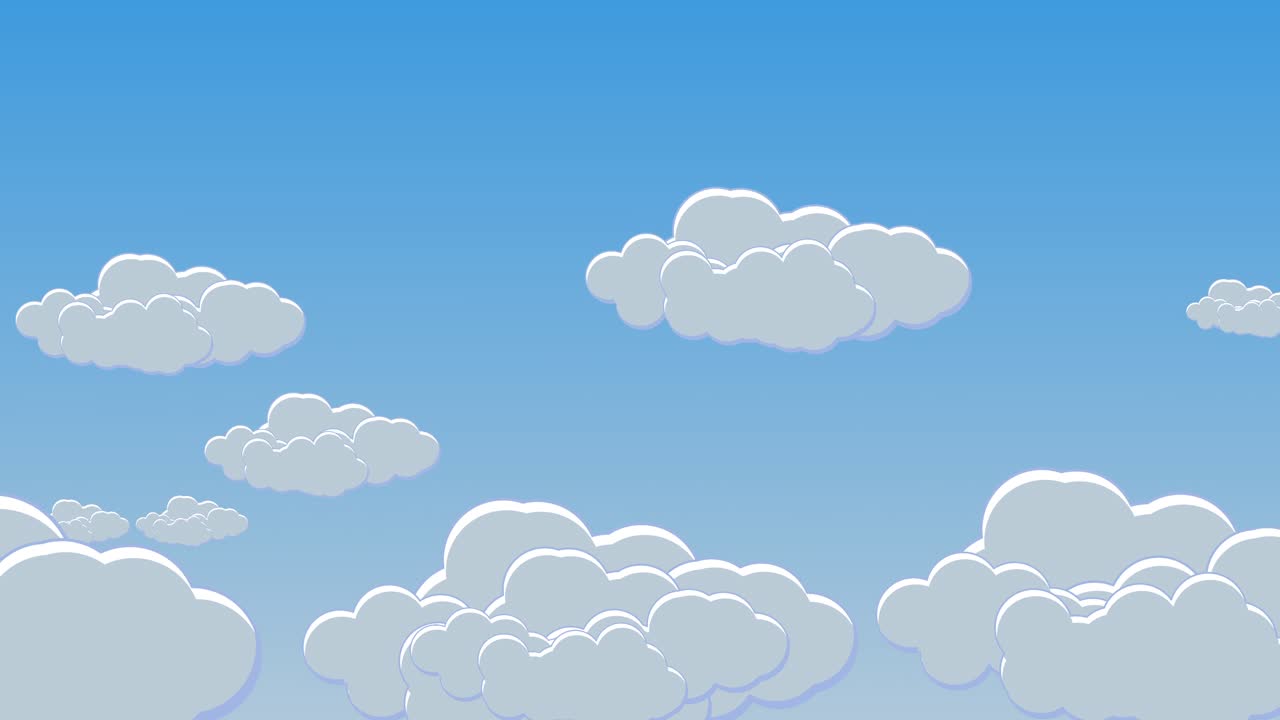 Dynamic graphic background of moving clouds in a serene sky environment