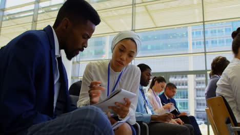 business people attending a business seminar 4k