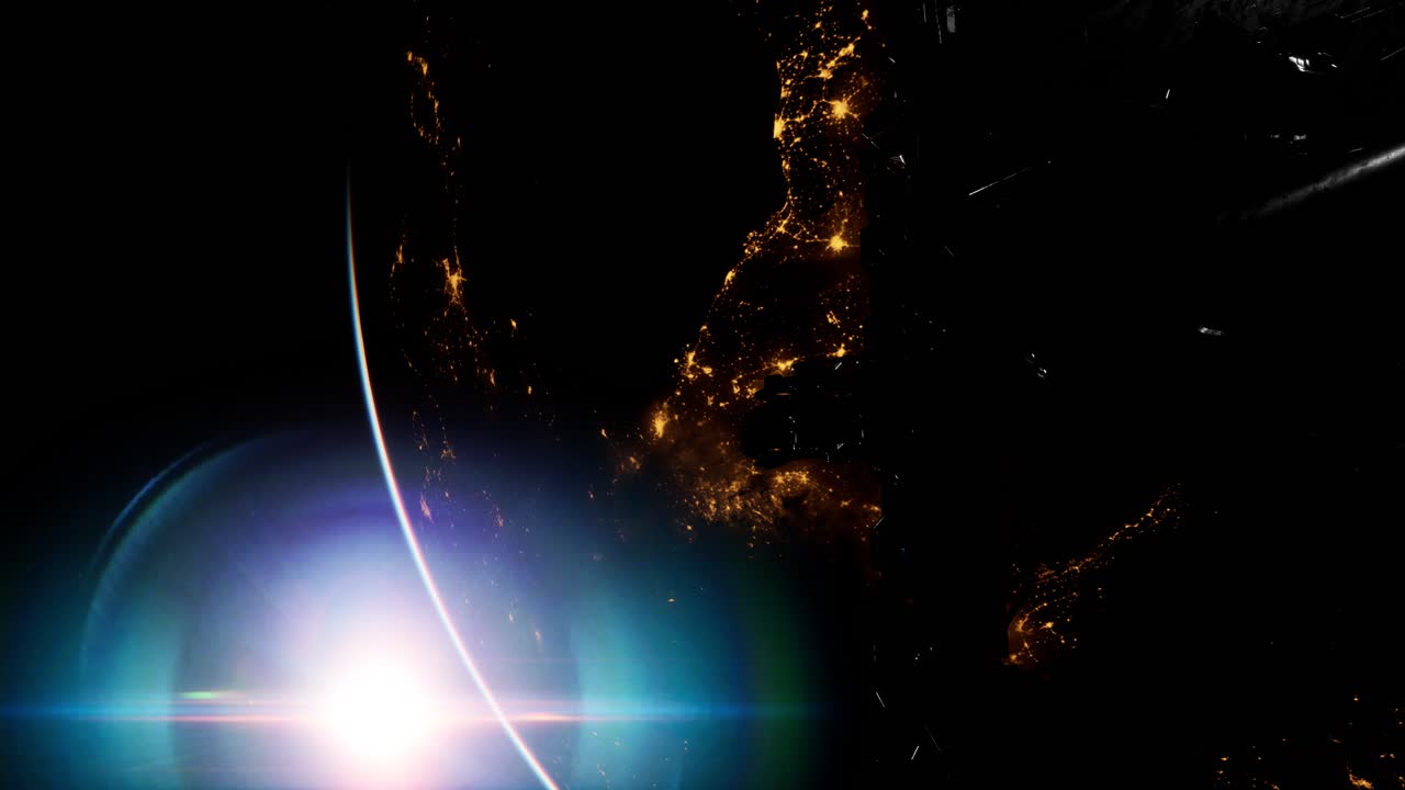 estación espacial internacional sobre el planeta tierra