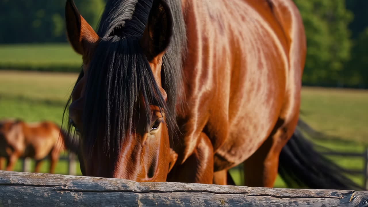 Horses Grazing in a Vineyard Landscape