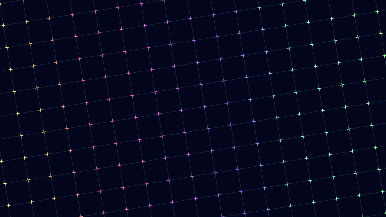 Colorful grid pattern of dots showcasing a unique arrangement. Each row and column is distinguished by a different color, creating a visually engaging display