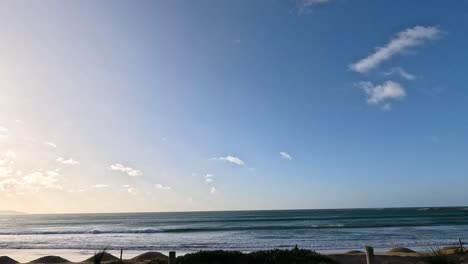 calm ocean waves under a clear sky