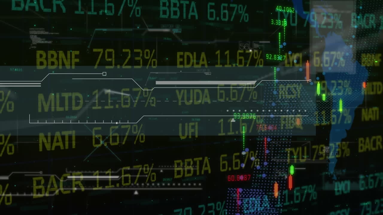 Animation of statistics and financial data processing