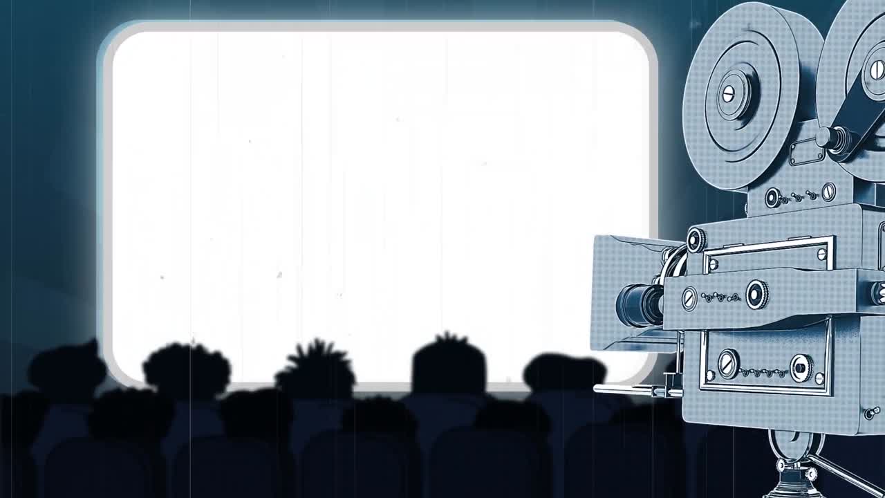 블랙 스크린을 보는 사람들의 실루 ⁇ 에 대한 비디오 카메라