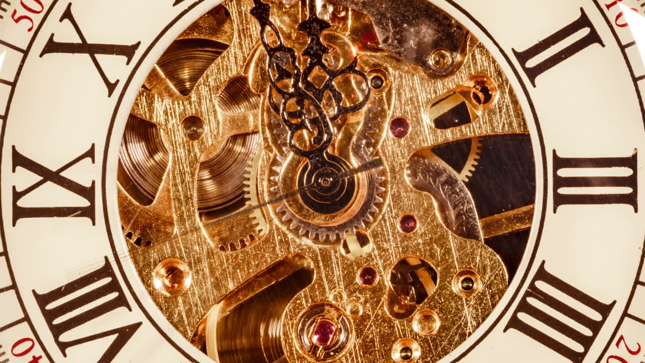 Close up on vintage clock