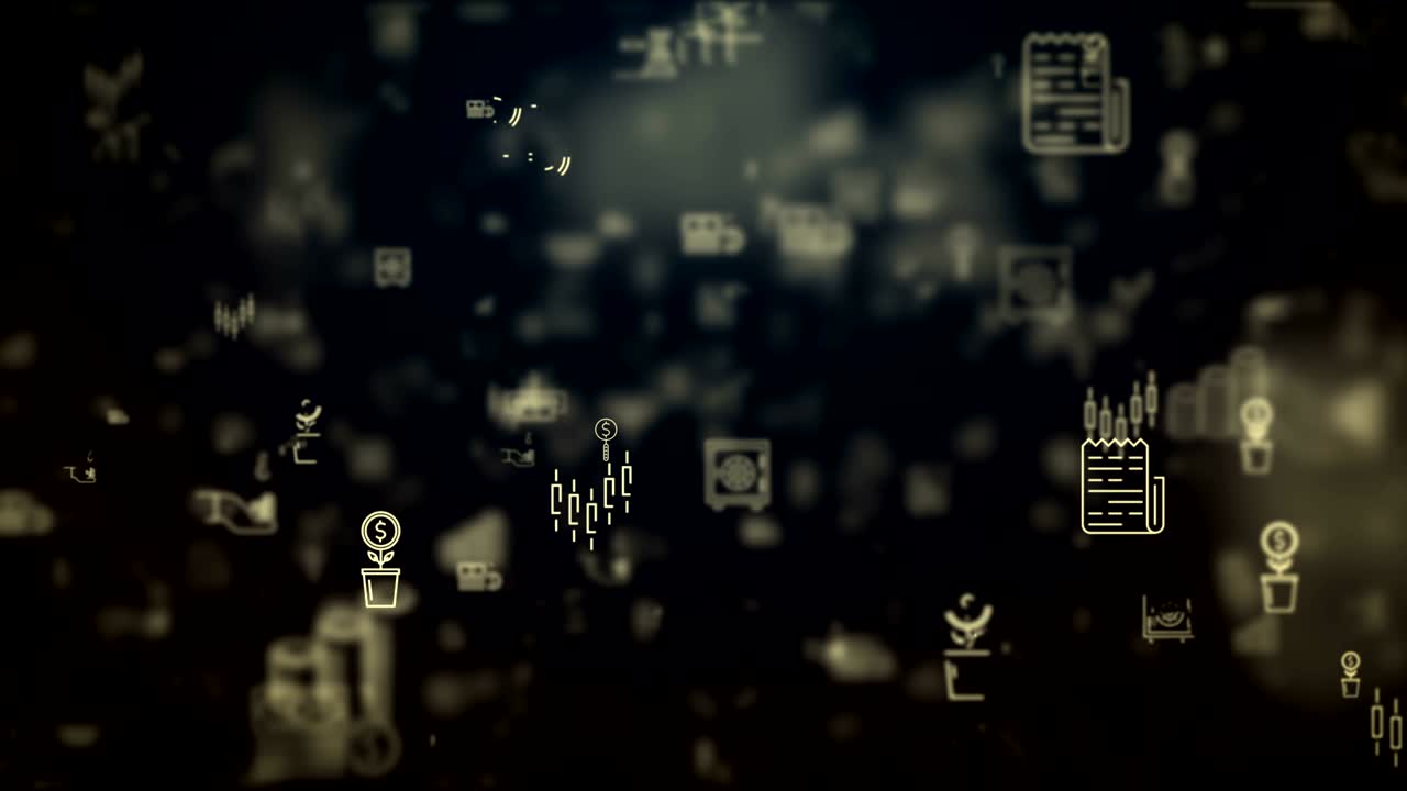 Loop moved finance icons background