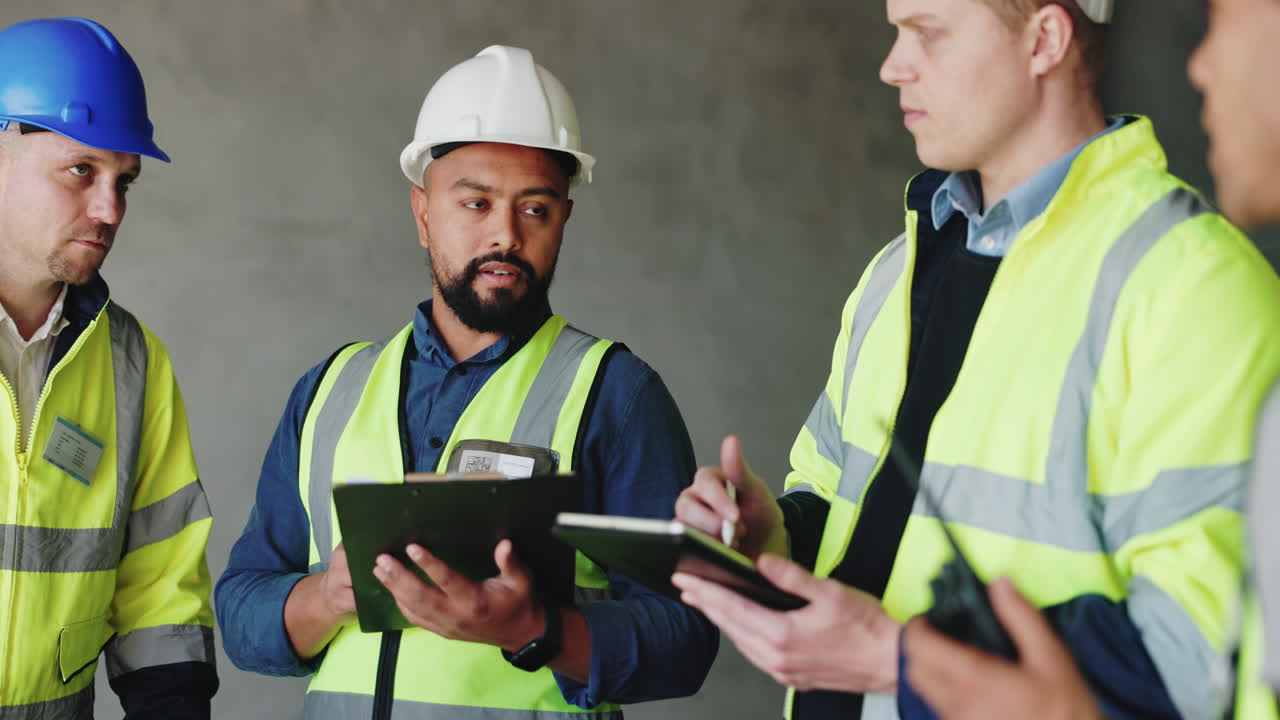reunión del equipo de construcción