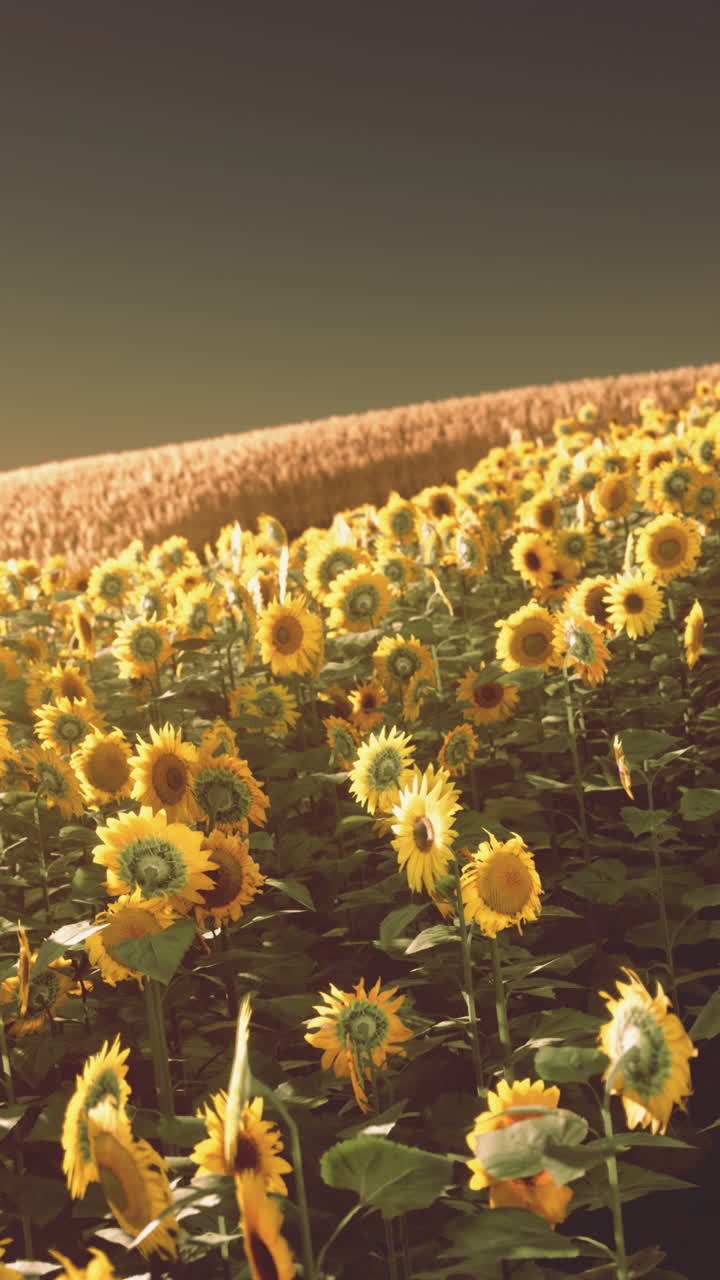 hermoso campo de girasoles