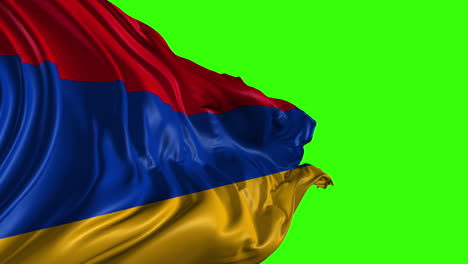 armenian flag on green screen