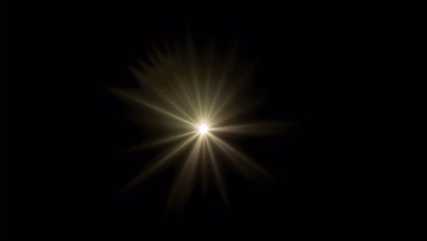 aislamiento realista del destello de la lente de luz naranja sobre fondo negro.