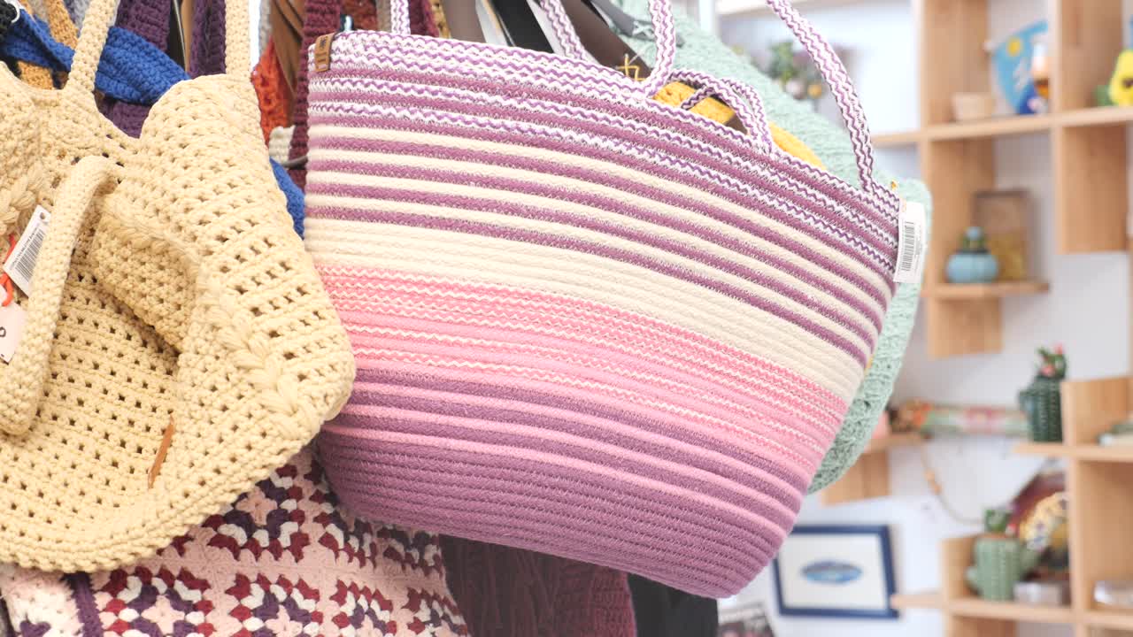 bolsas coloridas tejidas a mano para la venta