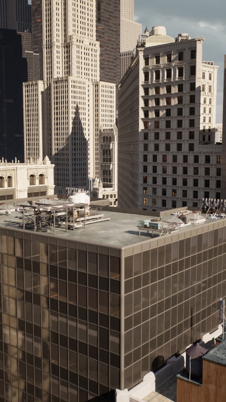 현대 도시 스카이 라인 의 공중 에서 볼 수 있는 모습