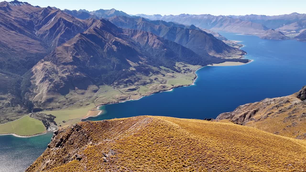 아름다운 자연 풍경, 하위아 호수와 뉴질랜드 산악 풍경