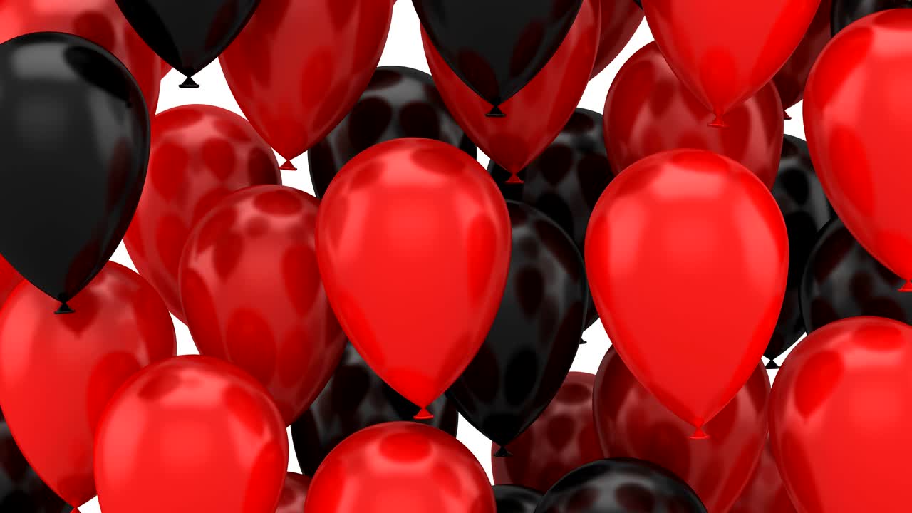 풍선이 날아오고 있습니다.