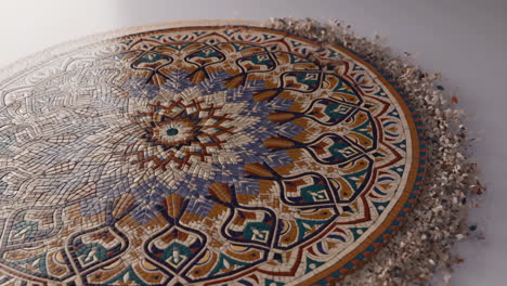 shattering intricate mosaic art