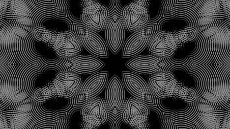 geometric pattern line monochrome kaleidoscope animation