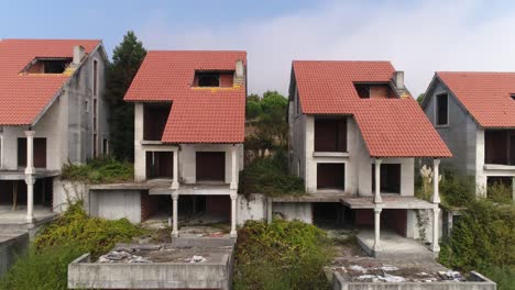 Aerial-View-Of-Unfinished-Houses-Construction