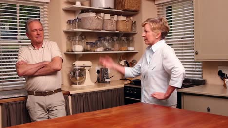 older couple having an argument