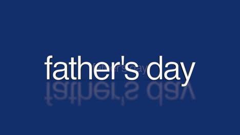 rolling fathers day text on blue gradient color