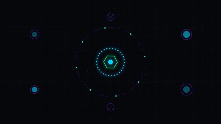 Abstract Digital Hexagon Interface Animation