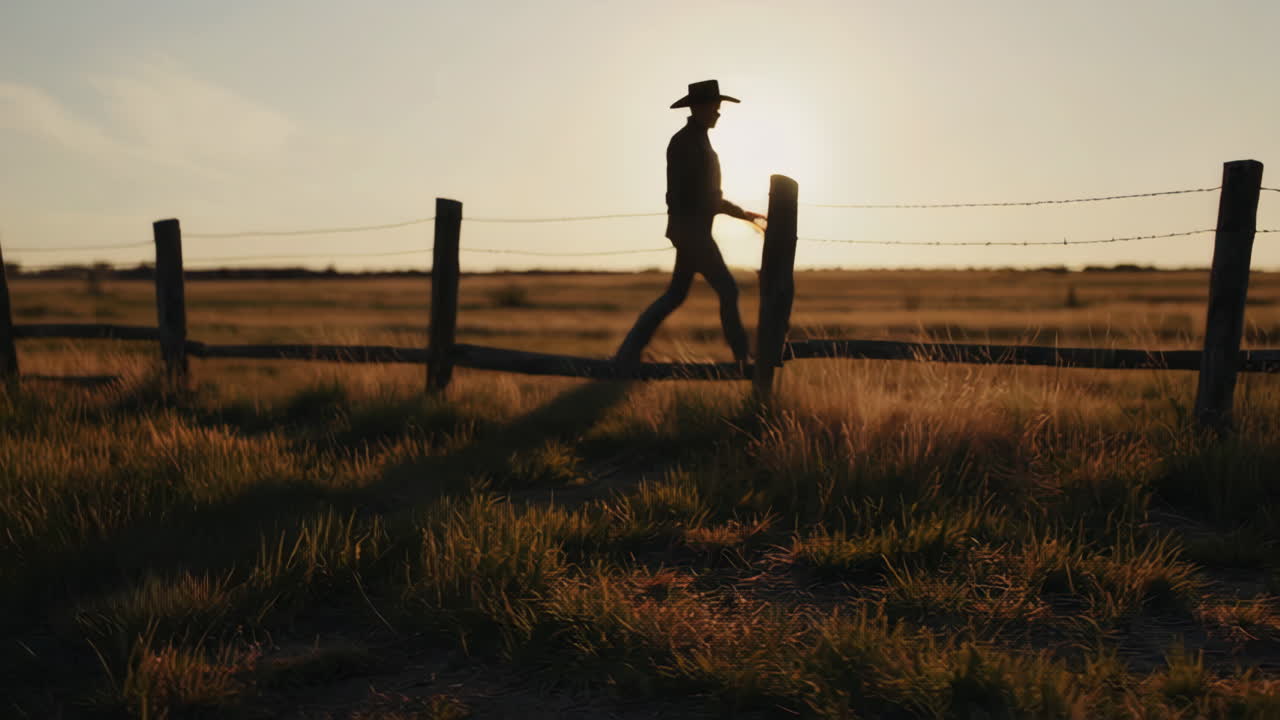 Cowboy at Sunset