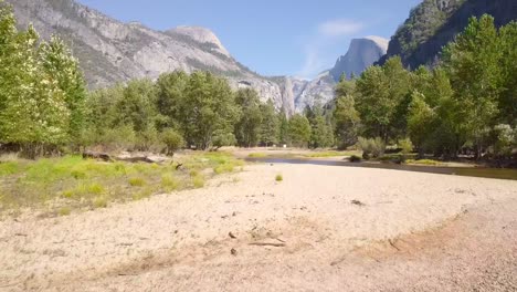 aerial view over the yosemite national park in california