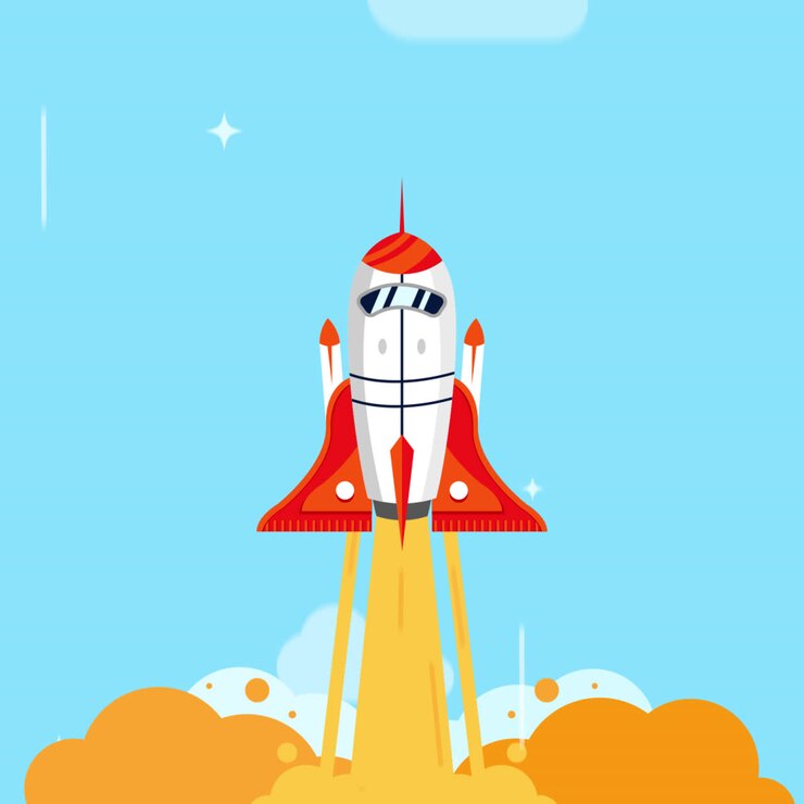 Rocket Launch Illustration