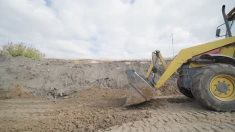 excavation tractor works, compaction of the soil