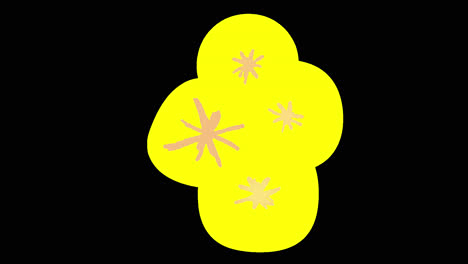 yellow cloud with stars