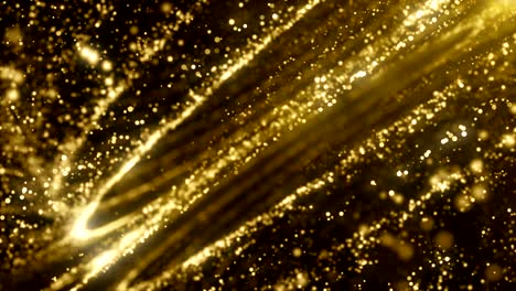 partículas de oro brillo bokeh premio polvo abstracto bucle de fondo