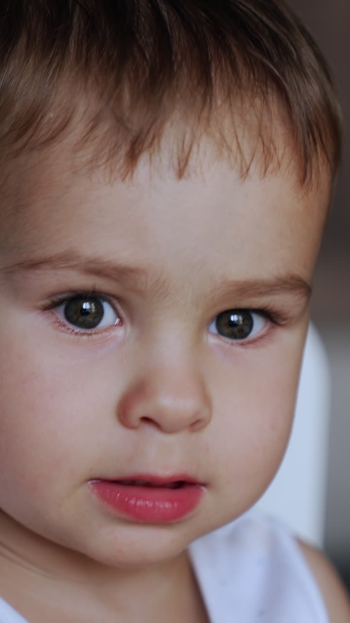 Close-up portrait of a baby boy