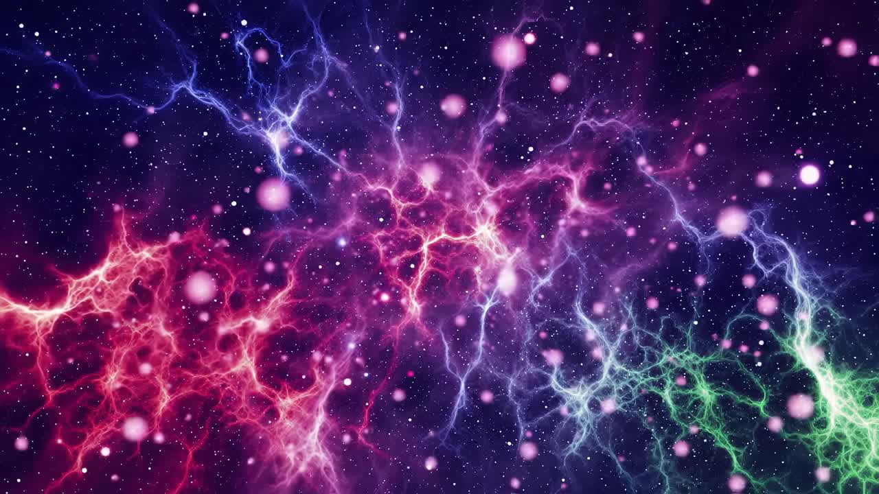 A Stunning Exploration of Cosmic Energy Patterns with Vibrant Colors and Celestial Effects, Capturing the Beauty of the Universe in Motion and Light.