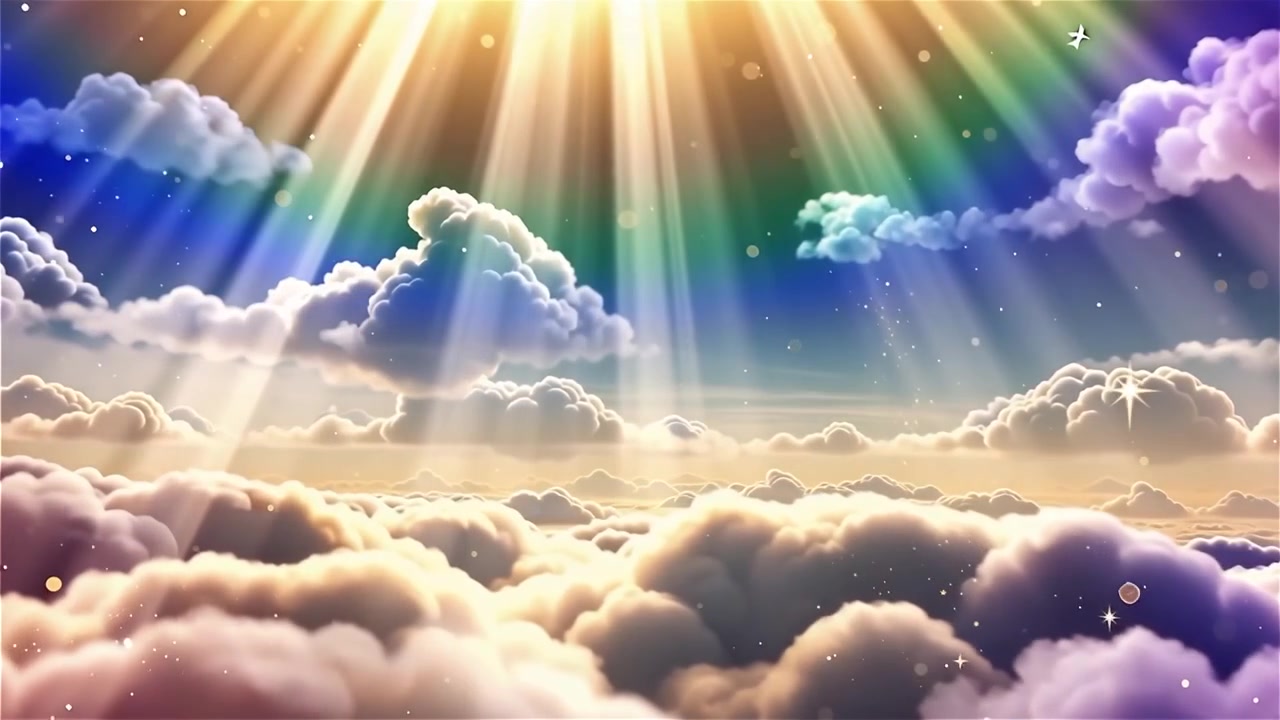 Christian Heavenly Light Worship Background