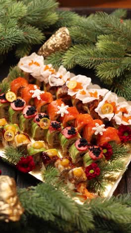 christmas sushi platter