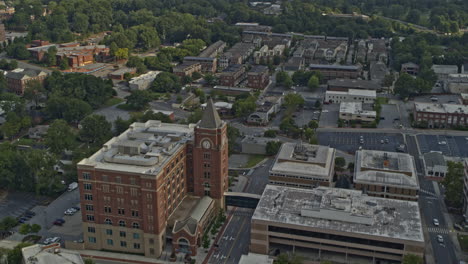 Marietta-Georgia-Aerial-v2-birdseye-shot-of-town-hall,-neighborhood-and-landscape-during-sunny-afternoon---DJI-Inspire-2,-X7,-6k---August-2020