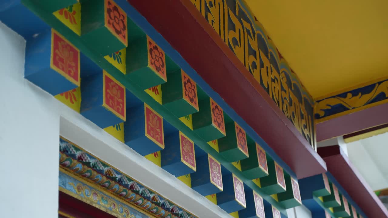 Different parts of a Buddhist temple or monetary. A Salugara Monastery which is located in New Jalpaiguri