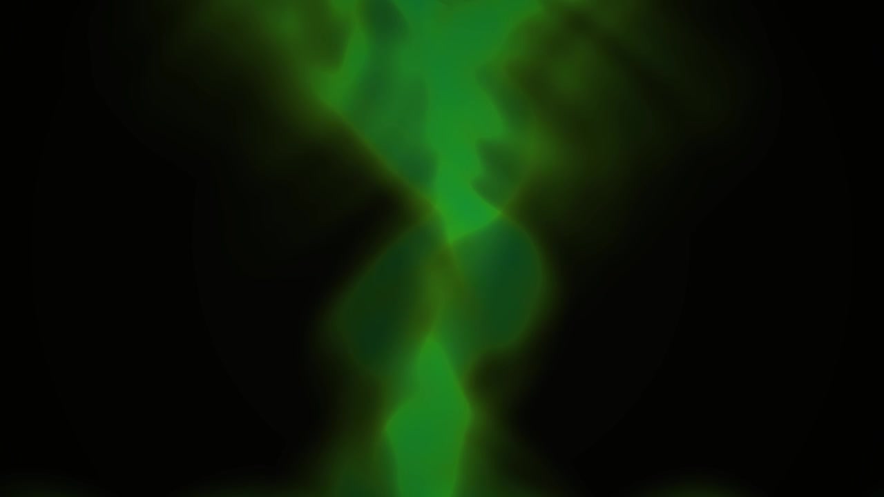 Energia Verde Astratta Vorticosa che Scorre con Transizione Gialla