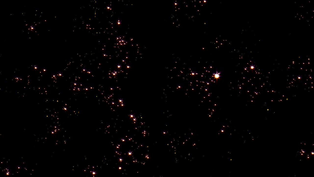 Gold Glitter Particles. Background. Golden Stars. Loop