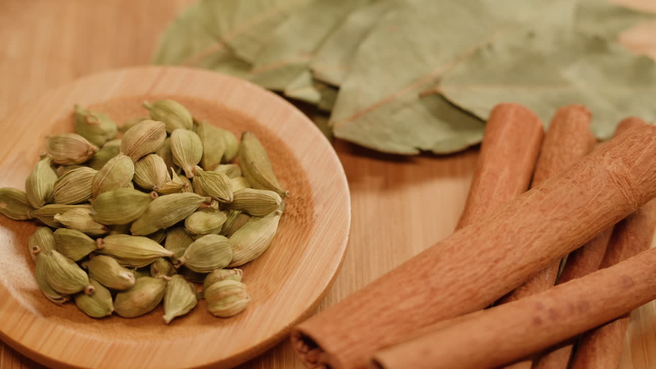 Cardamom, Cinnamon, and Bay Leaves